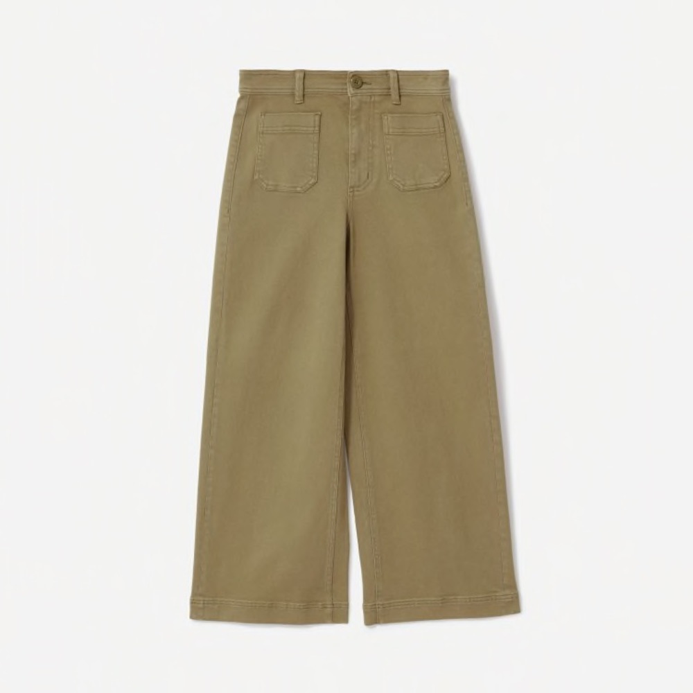 Wide Leg Crop Patch Pocket